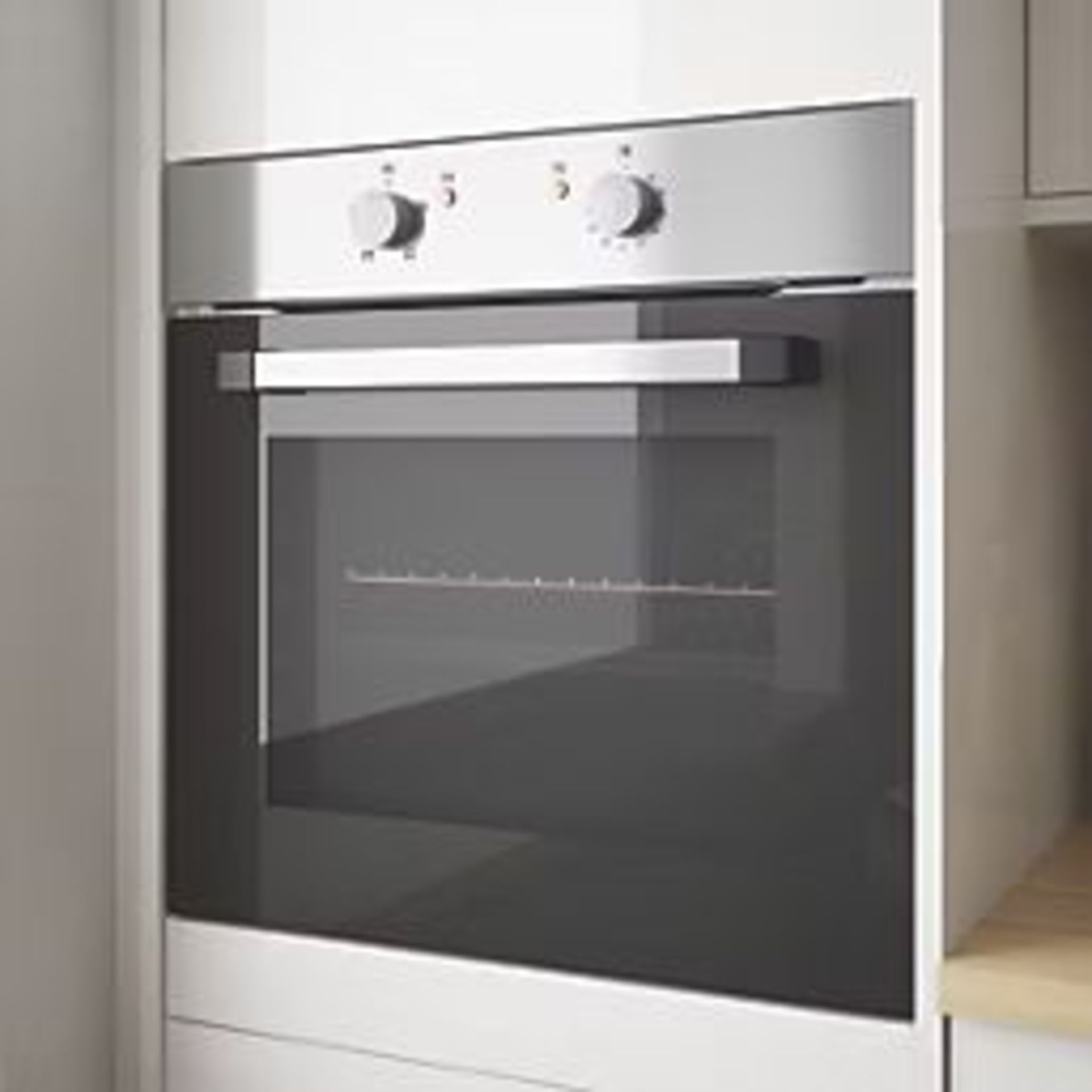 Cooke & Lewis CSB60a Built-In Single Electric Oven Stainless Steel 595mm x 595mm. RRP £249.99. (LOC: