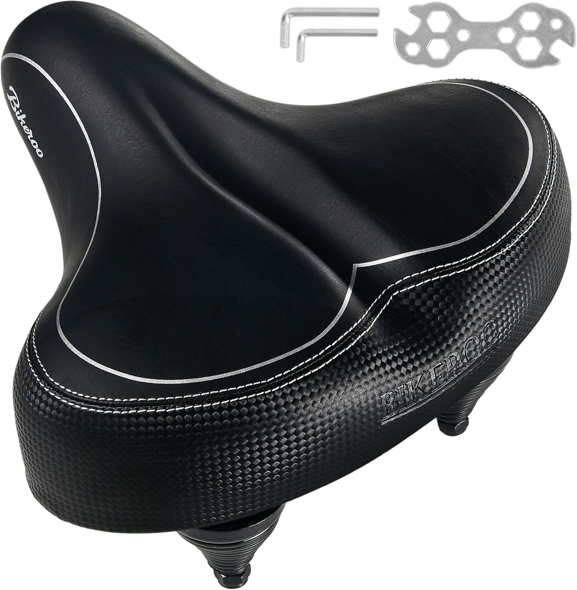 20 X Bikeroo Oversized Bike Seat - Peloton Compatible Cushioned Seat for Men & Women - Exercise, - Image 2 of 2