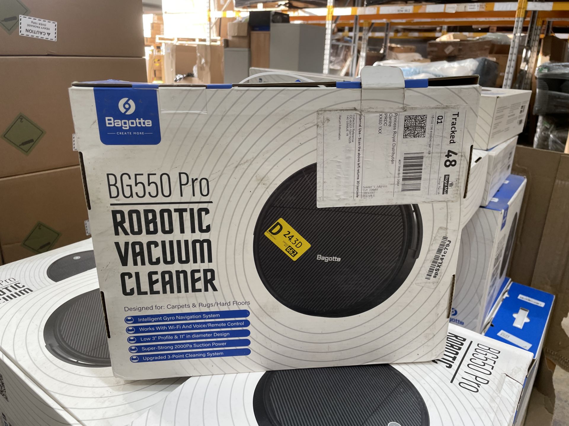 Bagotte BG550 Pro Bagotte Robot Vacuum and Mop Combo, 2000Pa Suction 2600 mAh 2 in 1 Mopping Robotic - Image 2 of 2