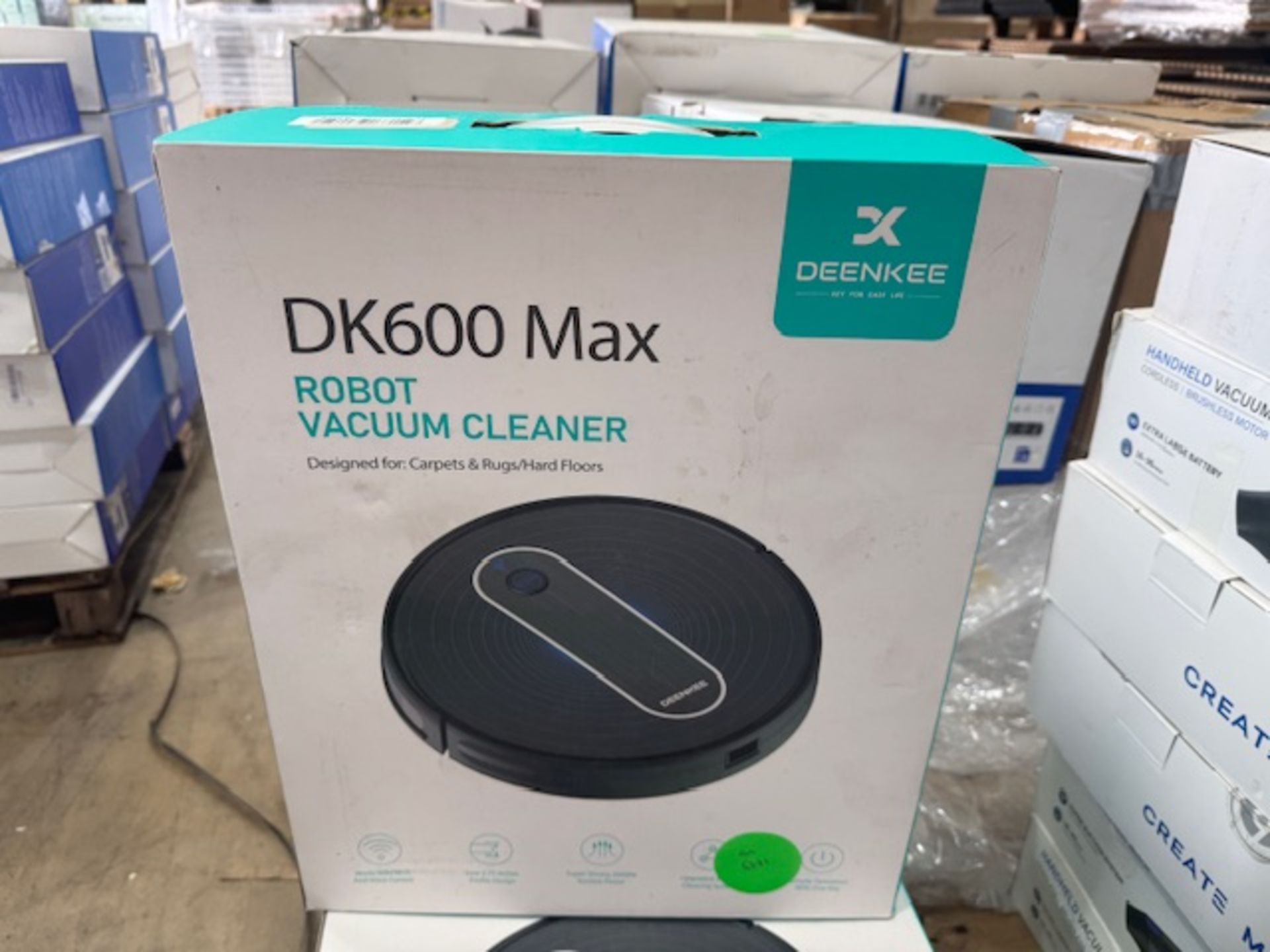 BOXED Deenkee Robot Vacuum, DK600MAX 2000PA Upgraded 120 Mins Run time Robot Vacuum Cleaner,6