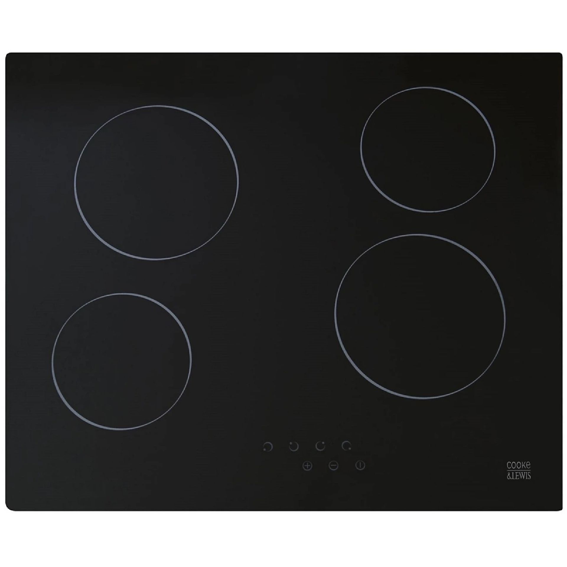Cooke & Lewis CLCER60A 59cm Ceramic Hob - Black RRP £254.99. (LOC: SR4F-AP97)