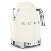 Smeg 50s Style KLF04CRUK Cream Variable Temperature Electric Kettle. RRP £229.00. (LOC: R49.9-SD24)
