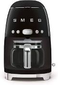 Smeg DCF02BLUK Drip Coffee Machine, Auto-Start Mode, Reuseable Filter, Digital Display. RRP £249.00.