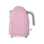 Smeg 50s Style KLF03PKUK Pink Electric Kettle. RRP £199.00. (LOC: R49.10-SD55)