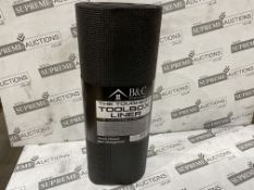 8 X BRAND NEW B AND G HOME GOODS ROLLS OF THE TOUGHEST TOOLBOX LINER RRP £95 EACH. 18 INCHES X 24