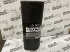 10 X BRAND NEW B AND G HOME GOODS ROLLS OF THE TOUGHEST TOOLBOX LINER RRP £95 EACH. 18 INCHES X 24