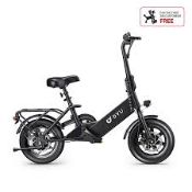 BOXED DYU C3 14 Inch Folding Ebike RRP £599. Pedal-assisted range of 34 KM / Pure electric range