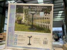 5 X BRAND NEW Alpine TEC114 Corporation 79 cm Tall Outdoor Antique Flower Birdbath with Bird