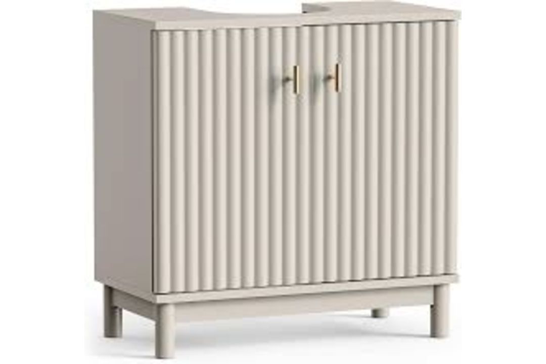 Boxed Under Sink Bathroom Cabinet - Stone Under Sink Storage Unit (LOC: SR3.2.6-VL905) - Image 1 of 2