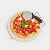 Boxed BBQ Pizza Stone & Cutter (LOC: SR5(3.1)-VE374)
