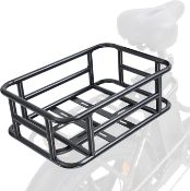 Boxed HITWAY Bike Basket, Black, Bicycle Basket for Man and Woman Bike Quick Release Shopping Basket