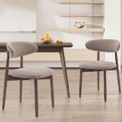 Boxed COLAMY Modern Dining Chairs Set with Wooden Legs – Upholstered Fabric Dining Room Chairs