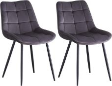 Boxed AINPECCA Set of 2 Dining Chairs Velvet Kitchen Counter Chairs Living Room Lounge Leisure Chair