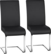 Boxed Yaheetech Dining Chairs Set of 2 Faux Leather Kitchen High Back Dining Room Chairs for Home,
