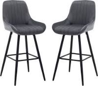 Boxed WOLTU Bar Stools Set of 2, Modern Breakfast Bar Chairs Barstools Dining Chairs, Padded Kitchen