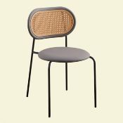 Boxed RUANLOV Modern Wind Rattan Chair Household Scandinavian Dining Chair Light Luxury Coffee