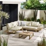 Boxed Brisca Solid Wood 6 Seater Garden Sofa *contains box 1/2 only* (LOC: SR6.7.2-WL292)