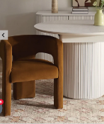 Boxed Greenwich Cinnamon Velvet Dining Chair. RRP £209.99. Our beautiful Greenwich chair features