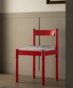 Boxed Minley 2-in-1 Dining Chair, Red High Gloss. RRP £209.99. A chair of refined simplicity, our