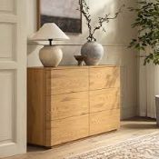 Boxed Agnes Curved Edge Chest of 6 Drawers, Natural RRP £349.99. With its clean design and soft