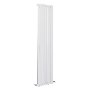 Blyss Faringdon White Vertical Designer 3468BTU Radiator RRP £250, (W)604mm x (H)1800mm, Supplied wi