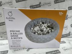 12 X BRAND NEW LITTLE ME SOFT BABY BALL PIT POOLS ROUND SOFT PLAY 90 X 90 X 30CM RRP £26 EACH