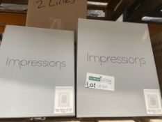 19 x 2 Mixed sizes Impressions Wooden Photo Frame Washed White Finish 4' X 6' and Impressions Woode
