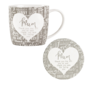 Box to contain 24 x Brand New Said with Sentiment - Mum Mug & Coaster - Purple, A great practical gi