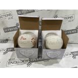 Box to contain 24 x Brand New Said with Sentiment Someone Special Ceramic Tea Light Holder - Varied