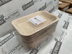 36 X BRAND NEW PACKS OF 25 THE GOOD PLATE COMPANY 9 X 6 INCH RECTANGULAR TRAYS