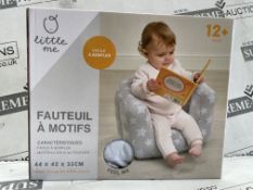 24 X BRAND NEW LITTLE ME FLOCKED INFLATABLE CHILDRENS CHAIRS RRP £19 EACH