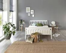 Aspire Atlantic Wood Bed Frame in White, size Double, Aspire solid wood bed in double size. A qualit