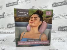66 X BRAND NEW CLEVERSPA PACKS OF 2 INFLATABLE HOT TUB HEADRESTS