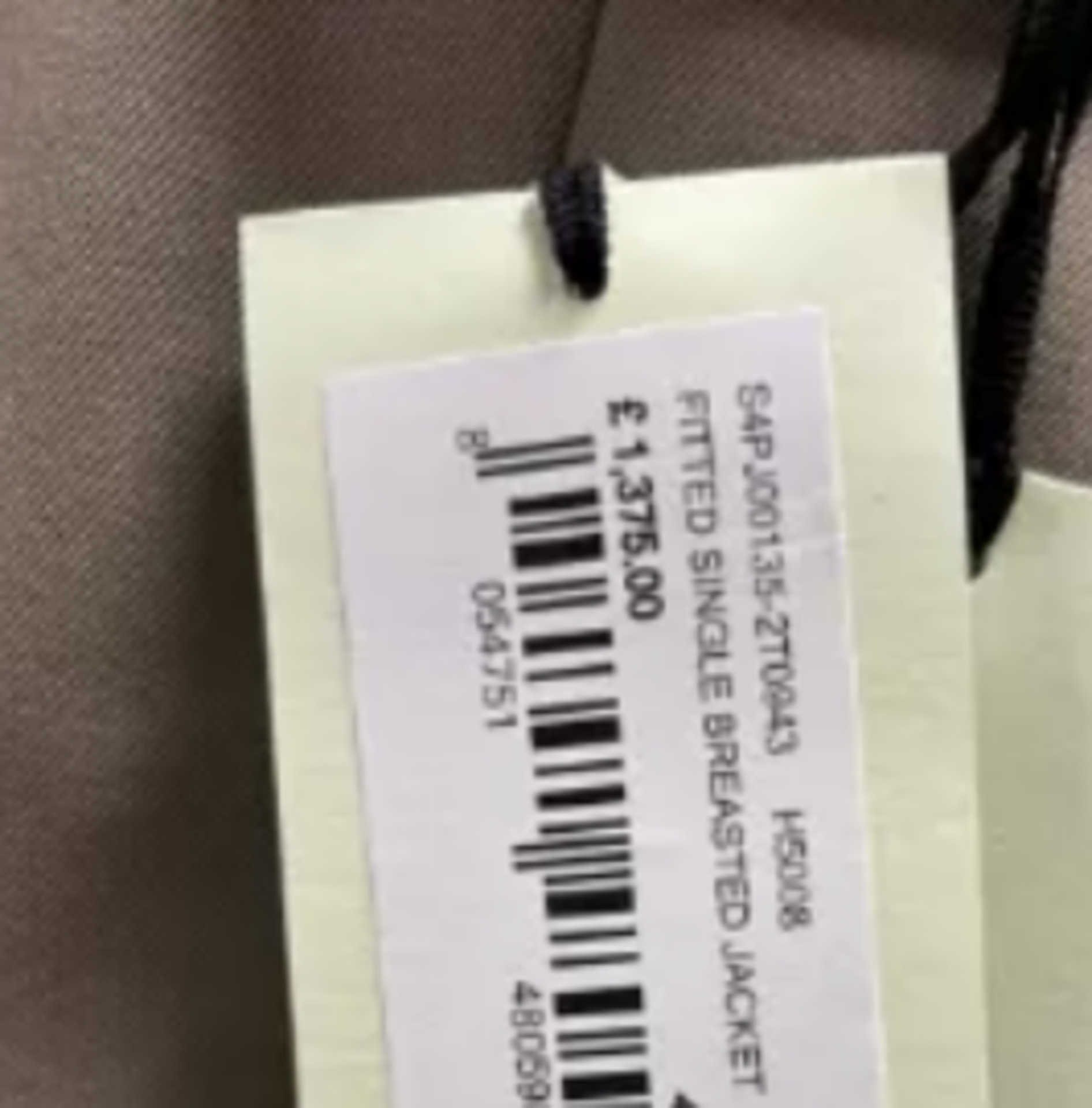 Brand New Del Core TAUPE Fitted Single-Breasted Jacket with Open Back – Size 42 – RRP £1,375 –( - Image 6 of 6