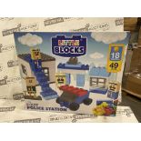 12 X BRAND NEW LITTLE BLOKS 49 PIECE MY FIRST POLICE STATION PLAY SETS (LOC: 40.3-AA7779)