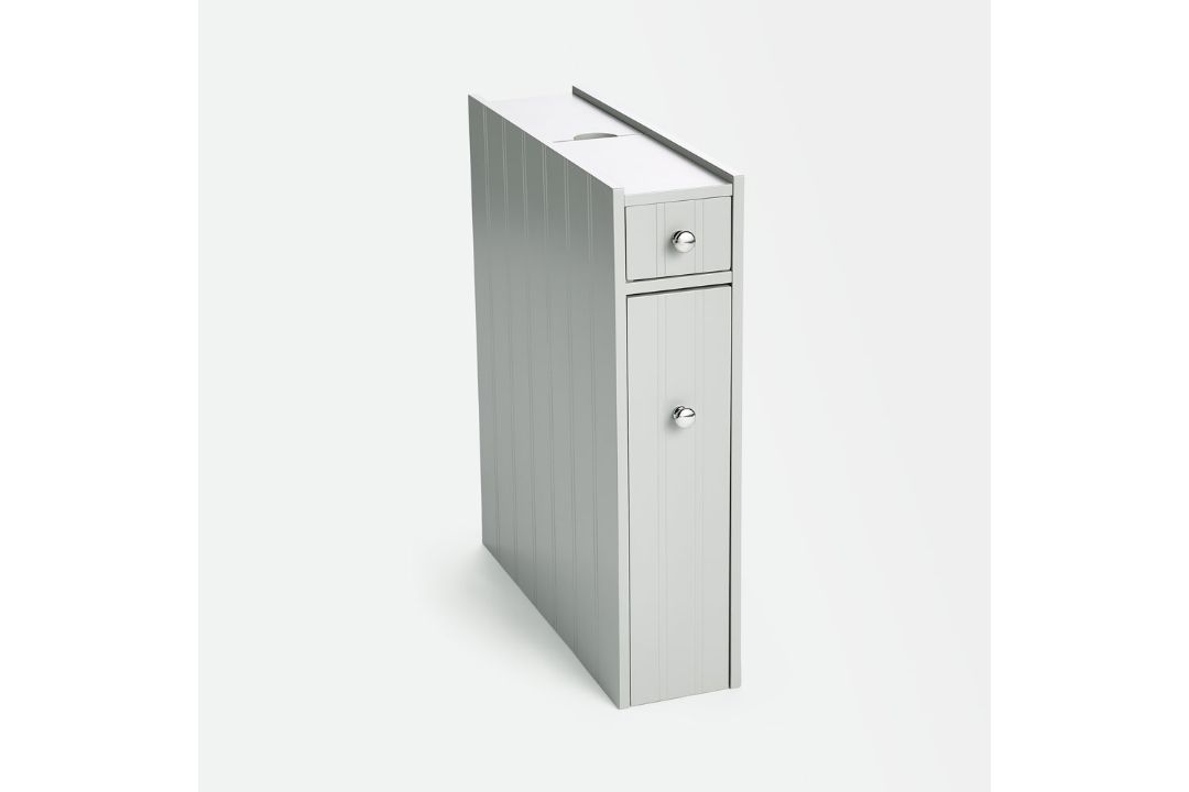 Boxed Shrewsbury Grey Slim Bathroom Storage Unit (LOC: RS2.7-WL911)