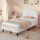 Boxed Upholstered Bed With Adjustable Headboard Velvet single RRP £236.99. Transform your bedroom