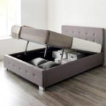 Boxed Aspire Beds Upholstered Storage Ottoman Bed Frames With End or Side Opening Ottoman Lift,
