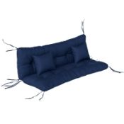 Boxed Outsunny Outdoor Seat Cushions Back Cushion with 2 Pillows, Water Repellent Seat Pads for 3-