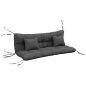Boxed Outsunny Back and Seat Cushion Replacement with 2 Pillows, Patio Chair Cushions Set with Ties,