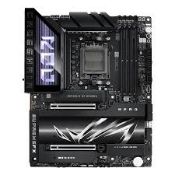ASUS ROG Crosshair X870E Hero, AMD ATX motherboard, 18+2+2 power stages, DDR5 slots. RRP £549.99. (