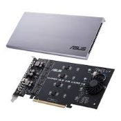 ASUS Hyper M.2 X16 PCIe 3.0 X4 Expansion Card V2 Supports 4 NVMe M.2 (LOC: B3Cage-TE724)