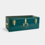 Boxed Teal Metal Storage Trunk (LOC: RS1.10-QW25)