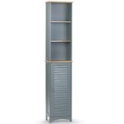 Boxed Shrewsbury Grey Tallboy Bathroom Cabinet (LOC: RS2.6-VP358)