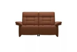 stressless breeze 2-seat sofa dual leg comfort inn cherry paloma leather RRP £4,639.99 (LOC: SR4F-