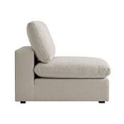 Boxed Lutyens Oatmeal Weave Fabric Modular Sofa, Armless Seat RRP £569.99. Perfectly elegant for