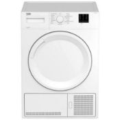 Beko DTKCE80021 8kg Freestanding Condenser Tumble dryer - White. RRP £359.00. (LOC: SR4F-LD368)