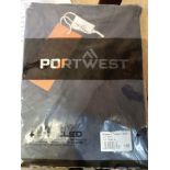 16X PORTWEST B192 WOMENS COTTON T-SHIRT IN NAVY, SIZE MEDIUM, IS DESIGNED FOR COMFORT AND