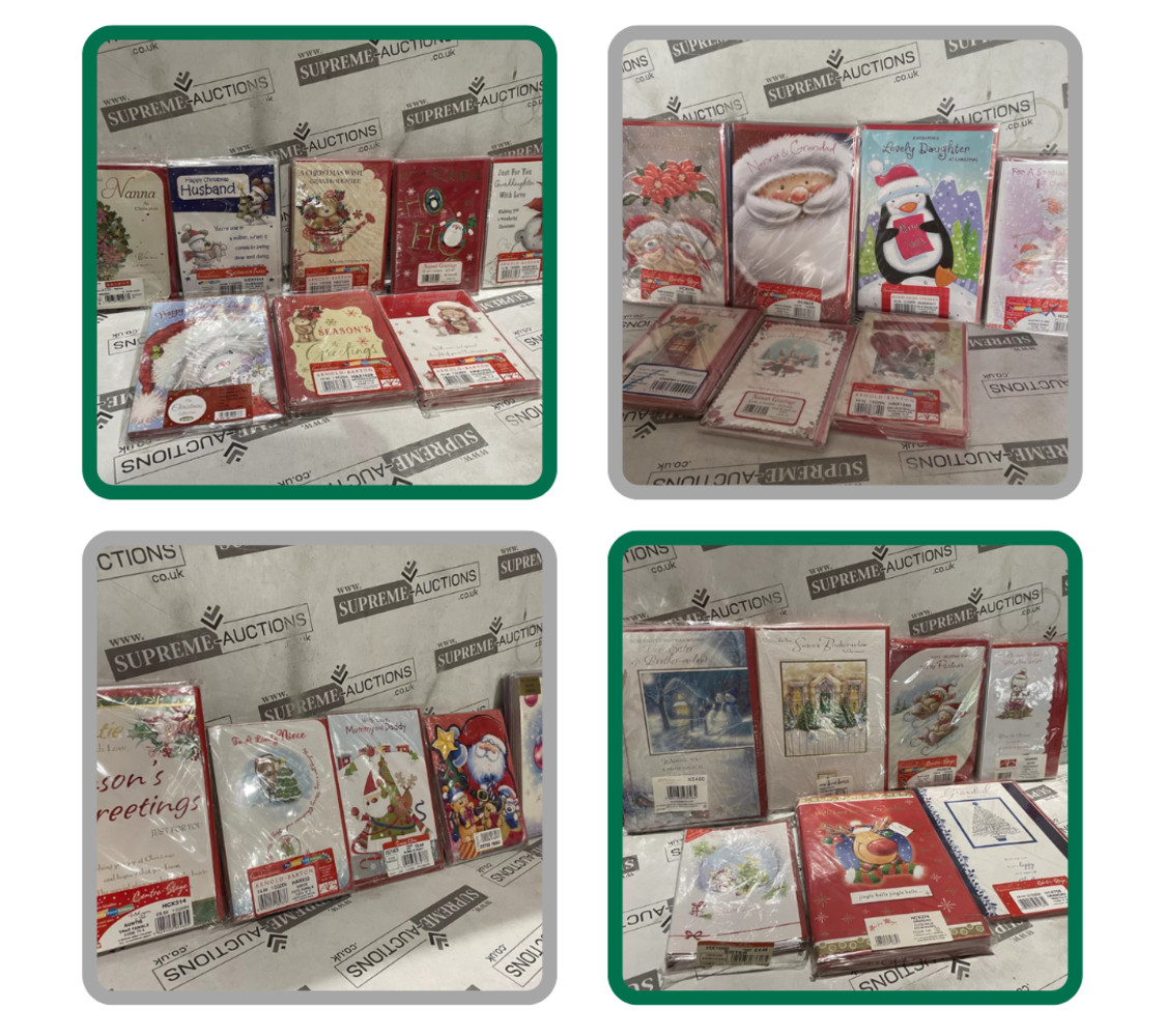 PALLETS OF BRAND NEW GREETINGS CARDS IN VARIOUS DESIGNS AND SIZES