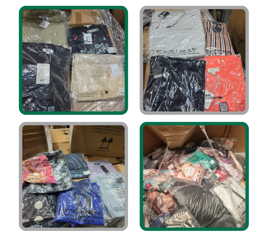 Pallets & Trade Lots of Brand New Branded Clothing & Footwear - Over £700,000 at RRP - Huge Mix & Resale Potential - Delivery Available!